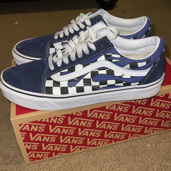 Old Sokol Vans ( checker flame navy blue) - Picture 3 of 7